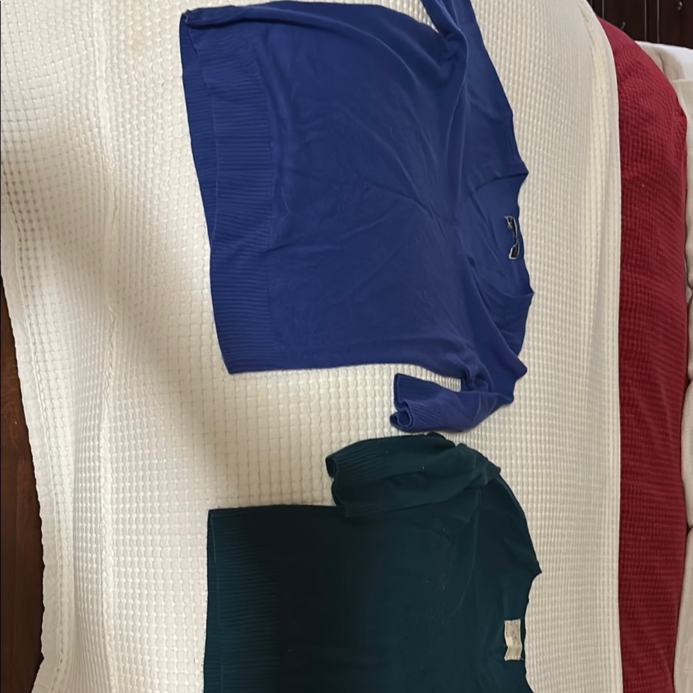 Blue and Green Sweater Set
